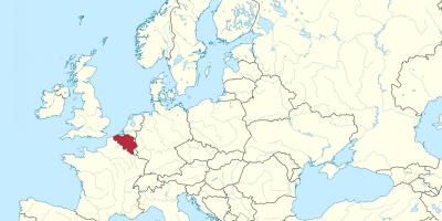 地图的比利时和欧洲