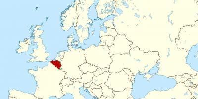 地图的比利时的位置