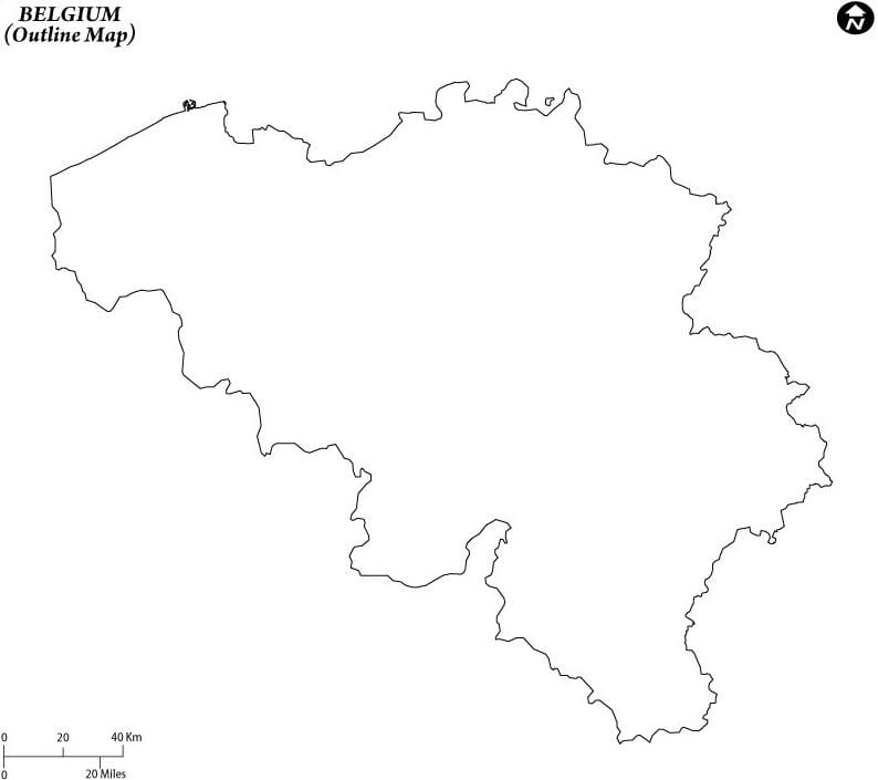 空白的地图,比利时