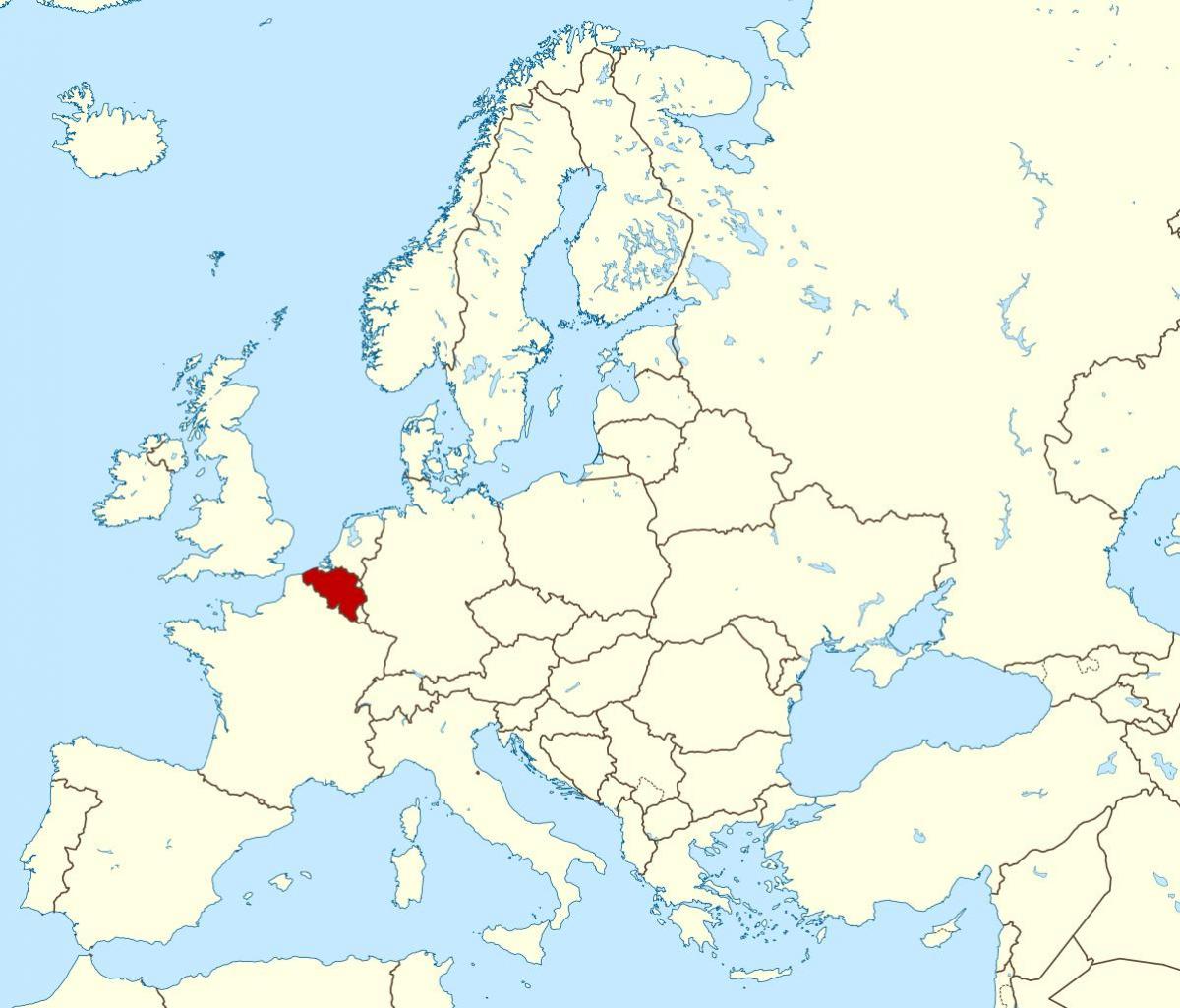 地图的比利时的位置