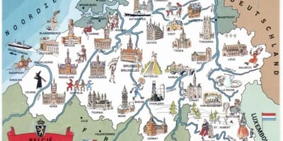 比利时的旅游景点地图