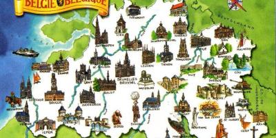 地图的比利时景点