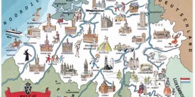 比利时的旅游景点地图